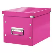 LEITZ Čtvercová krabice Click&Store, velikost M (A5), růžová