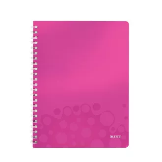 LEITZ Blok WOW A4, PP, linka, růžová