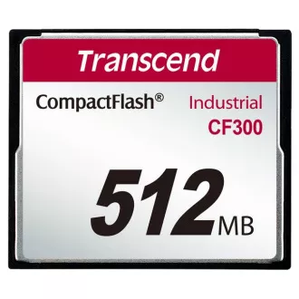 Transcend 512MB INDUSTRIAL CF300 CF CARD, high speed 300X paměťová karta (SLC) Transcend 512MB INDUSTRIAL CF300 CF CARD, high speed 300X paměťová karta (SLC)