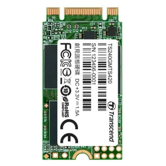 TRANSCEND MTS420S 240GB SSD disk M.2 2242, SATA III (3D TLC), 500MB/s R, 430MB/s W - Rozbalené