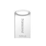 Transcend 128GB JetFlash 710S, USB 3.1 Gen 1 flash disk, malé rozměry, stříbrný kov