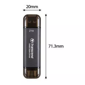 Transcend ESD310C 512GB, External SSD, USB 10Gbps, Type C/A