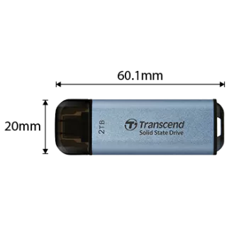 Transcend ESD300S 2TB, External SSD, USB 10Gbps, Type C