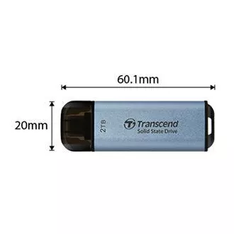 Transcend ESD300S 2TB, External SSD, USB 10Gbps, Type C