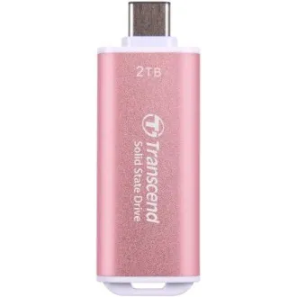 Transcend ESD300P 2TB, External SSD, USB 10Gbps, Type C, 1050MB/R, 950MB/W, růžový