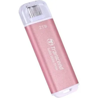 Transcend ESD300P 2TB, External SSD, USB 10Gbps, Type C, 1050MB/R, 950MB/W, růžový