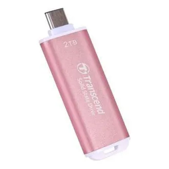Transcend ESD300P 2TB, External SSD, USB 10Gbps, Type C, 1050MB/R, 950MB/W, růžový