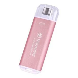 Transcend ESD300P 2TB, External SSD, USB 10Gbps, Type C, 1050MB/R, 950MB/W, růžový