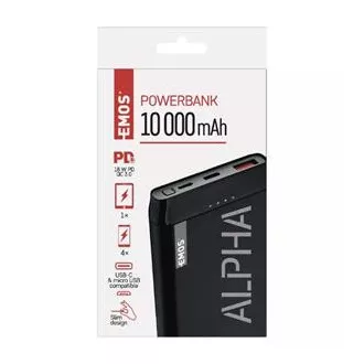 Emos Powerbank AlphaQ2 20, 20000 mAh, 22,5 W, černá