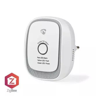 Nedis ZBDG11CWT - Detektor Plynu SmartLife | Zigbee 3.0 | Síťové napájení | Android™ / IOS | 75 dB | Bílá