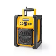 Nedis RDFM3100YW - FM Rádio na staveniště | 15 W | Bluetooth® | IPX5 | Držadlo | Černá / Žlutá