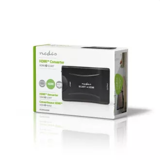 Nedis VCON3461BK - HDMI™ Převodník | Vstup HDMI ™ | SCART Zásuvka | 1cestný | 1080p | 1.2 Gbps | ABS | Černá