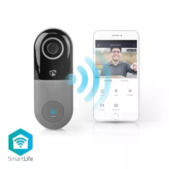 Nedis WIFICDP40CWT - Wi-Fi Smart Domovní Video Telefon | Cloud/ microSD / Onvif | IP65 | snímač pohybu | Bílá
