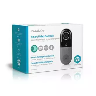 Nedis WIFICDP40CWT - Wi-Fi Smart Domovní Video Telefon | Cloud/ microSD / Onvif | IP65 | snímač pohybu | Bílá