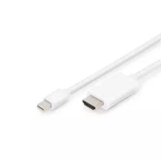 Digitus DisplayPort kabelový adaptér, mini DP - HDMI, 2m ,DP 1.2_HDMI 2.0, 4K/60Hz Digitus DisplayPort kabelový adaptér, mini DP - HDMI, 2m ,DP 1.2_HDMI 2.0, 4K/60Hz
