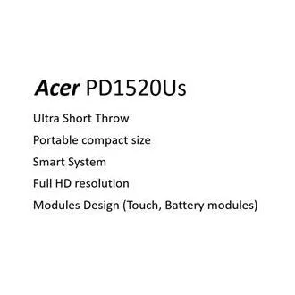 Acer PD1520Us UST LED DLP, FHD 1920x1080, SMART, WiFi, 500 ANSI, 10000:1, HDMI, 2xUSB 2.0, repro 2x3W, 0.73Kg