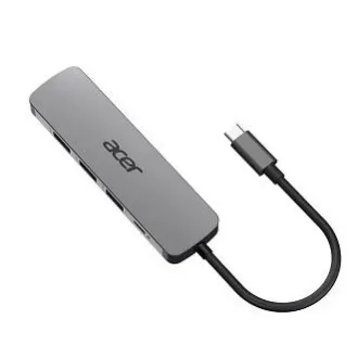 Acer 5IN1 Mini Dock statioType- C dongle, 1x HDMI (až 3840x2160@60hz), 3x USB 3.0 5Gbps ports, 1x Type-C up to 100W PD port (host)