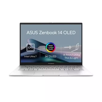 ASUS Zenbook 14 - Ultra 7 Processor 255H/32GB/1TB SSD/14"/WUXGA/OLED/Touch/2y PUR/Win 11 Pro/stříbrná ASUS Zenbook 14 - Ultra 7 Processor 255H/32GB/1TB SSD/14"/WUXGA/OLED/Touch/2y PUR/Win 11 Pro/stříbrná