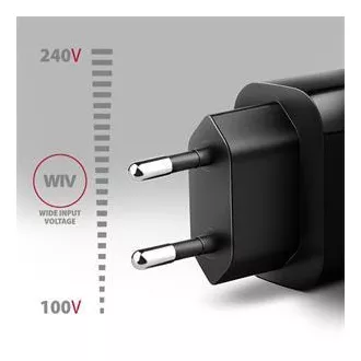 AXAGON ACU-QC18, Nabíječka do sítě 18W, 1x port USB-A, QC3.0/AFC/Apple, černá