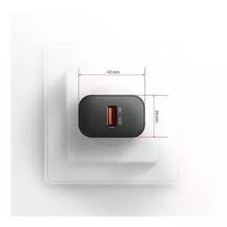 AXAGON ACU-QC18, Nabíječka do sítě 18W, 1x port USB-A, QC3.0/AFC/Apple, černá