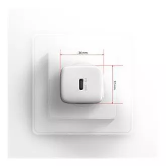 AXAGON ACU-PD20W, nabíječka do sítě 20W, 1x port USB-C, PD3.0/PPS/QC4+/AFC/Apple, bílá