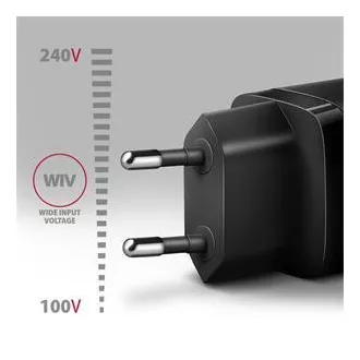 AXAGON ACU-PD30, Sil nabíječka do sítě 30W, 1x port USB-C, PD3.0/PPS/QC4+/SFC/AFC/Apple, černá