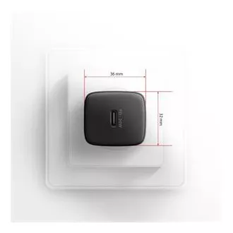 AXAGON ACU-PD30, Sil nabíječka do sítě 30W, 1x port USB-C, PD3.0/PPS/QC4+/SFC/AFC/Apple, černá