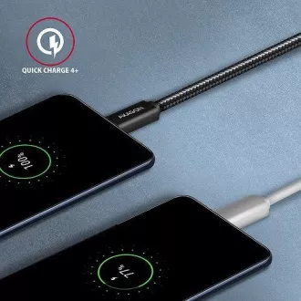AXAGON BUCM32-CM05AB, SPEED+ kabel USB-C <-> USB-C, 0.5m, USB 20Gbps, PD 100W 5A, 4K HD, ALU, oplet, černý