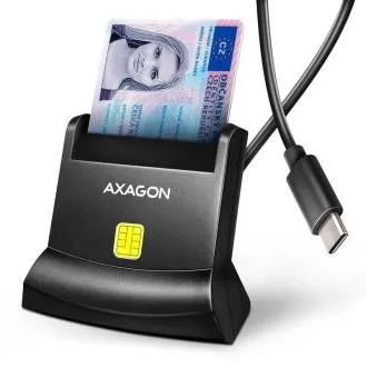 AXAGON CRE-SM4NC, USB-C čtečka kontaktních karet Smart Card (eObčanka), stojánková, kabel 1.2 m AXAGON CRE-SM4NC, USB-C čtečka kontaktních karet Smart Card (eObčanka), stojánková, kabel 1.2 m