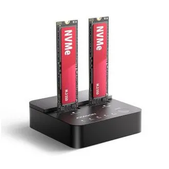 AXAGON ADSA-M2C22L, USB-C 20Gbps dokovací stanice pro 2× M.2 NVMe SSD s funkcí klonování AXAGON ADSA-M2C22L, USB-C 20Gbps dokovací stanice pro 2× M.2 NVMe SSD s funkcí klonování