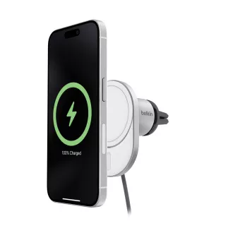 Belkin BOOST CHARGE™ Qi2 Magnetický držák s nabíjením do auta, 15W, bez adaptéru, šedý Belkin BOOST CHARGE™ Qi2 Magnetický držák s nabíjením do auta, 15W, bez adaptéru, šedý