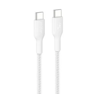 Belkin BOOST CHARGE PRO USB-C/USB-C kabel 240W, 2m, bílý - odolný Belkin BOOST CHARGE PRO USB-C/USB-C kabel 240W, 2m, bílý - odolný