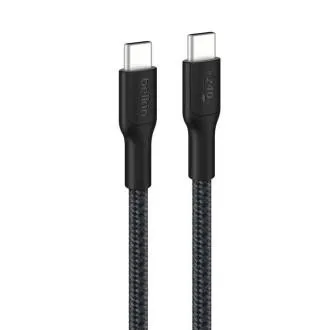 Belkin BOOST CHARGE PRO USB-C/USB-C kabel 240W, 3m, černý - odolný Belkin BOOST CHARGE PRO USB-C/USB-C kabel 240W, 3m, černý - odolný