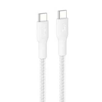 Belkin BOOST CHARGE PRO USB-C/USB-C kabel 240W, 3m, bílý - odolný Belkin BOOST CHARGE PRO USB-C/USB-C kabel 240W, 3m, bílý - odolný