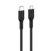 Belkin BOOST CHARGE PRO USB-C/microUSB, 1m, černý - odolný