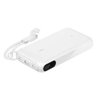 Belkin BOOST CHARGE USB-C Power Delivery PowerBanka s displejem, 20000mAh, 20W, bílá Belkin BOOST CHARGE USB-C Power Delivery PowerBanka s displejem, 20000mAh, 20W, bílá