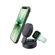 Belkin UltraCharge PRO Qi2 25W 2v1 Magnetická nabíječka pro iPhone/Apple Watch/Airpods, tmavě šedá