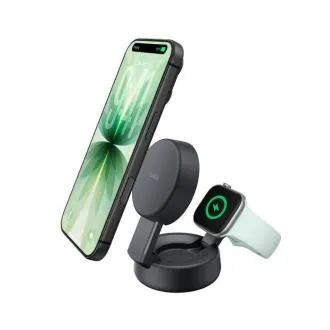 Belkin UltraCharge PRO Qi2 25W 2v1 Magnetická nabíječka pro iPhone/Apple Watch/Airpods, tmavě šedá Belkin UltraCharge PRO Qi2 25W 2v1 Magnetická nabíječka pro iPhone/Apple Watch/Airpods, tmavě šedá