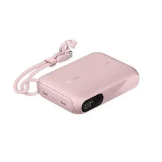 Belkin BOOST CHARGE USB-C Power Delivery PowerBanka s displejem, 10000mAh, 20W, růžová Belkin BOOST CHARGE USB-C Power Delivery PowerBanka s displejem, 10000mAh, 20W, růžová