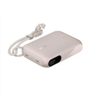Belkin BOOST CHARGE USB-C Power Delivery PowerBanka s displejem, 10000mAh, 20W, písečná Belkin BOOST CHARGE USB-C Power Delivery PowerBanka s displejem, 10000mAh, 20W, písečná