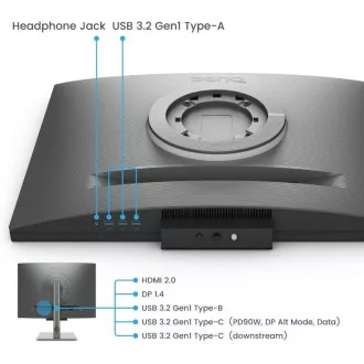 BenQ LCD LED RD280U 28,2" IPS/3840x2560/5ms/DP/HDMI/2xUSB-C/3xUSB 3.2/Daisy Chain/pro programatory/černá