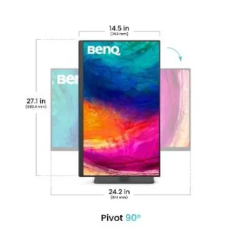 BenQ LCD PD2706QN 27" IPS/2560x1440/350 nits/1000:1/5ms/HDMI/DP/6xUSB/Repro/Pivot/Výškově nastavitelný/VESA/černá BenQ LCD PD2706QN 27" IPS/2560x1440/350 nits/1000:1/5ms/HDMI/DP/6xUSB/Repro/Pivot/Výškově nastavitelný/VESA/černá