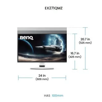 BenQ Mobiuz LCD EX271QMZ 27" OLED/2560x1440/400nits/0,03ms/240Hz/HDMI/DP/výškově nastavitelný/VESA herní monitor BenQ Mobiuz LCD EX271QMZ 27" OLED/2560x1440/400nits/0,03ms/240Hz/HDMI/DP/výškově nastavitelný/VESA herní monitor