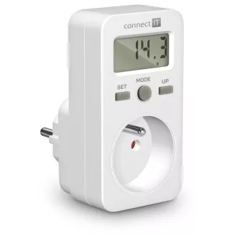 CONNECT IT PowerMeter měřič spotřeby el. energie, display, dětská pojistka