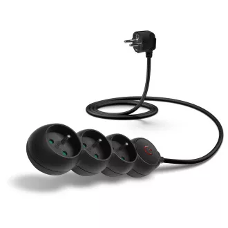CONNECT IT prodlužovací kabel 230 V, 3 zásuvky, 1,5 m, s vypínačem (černý) CONNECT IT prodlužovací kabel 230 V, 3 zásuvky, 1,5 m, s vypínačem (černý)