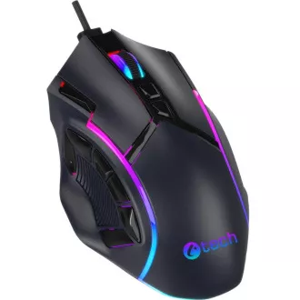 C-TECH herní myš Akali (GM-15), casual gaming, 12800 DPI, RGB podsvícení, USB, černá