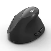 C-TECH myš VEM-17, vertikální, Dual mode, bezdrátová, BT5.0 + 2,4GHz, 1600DPI, černá