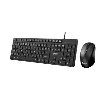 C-TECH KBM-108, drátový combo set s myší, multimediální,nízkoprofilové klávesy, USB, CZ/SK C-TECH KBM-108, drátový combo set s myší, multimediální,nízkoprofilové klávesy, USB, CZ/SK