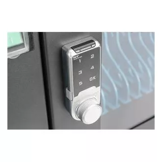 DIGITUS Nabíjecí vozík, 14", USB-C, elektronický PIN zámek,16 nabíjecích základen, ventilátor, 384 x 550 x 375 mm, černá