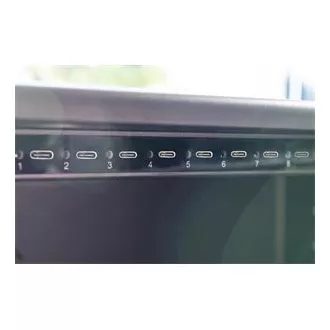 DIGITUS Nabíjecí vozík, 14", USB-C, elektronický PIN zámek,16 nabíjecích základen, ventilátor, 384 x 550 x 375 mm, černá